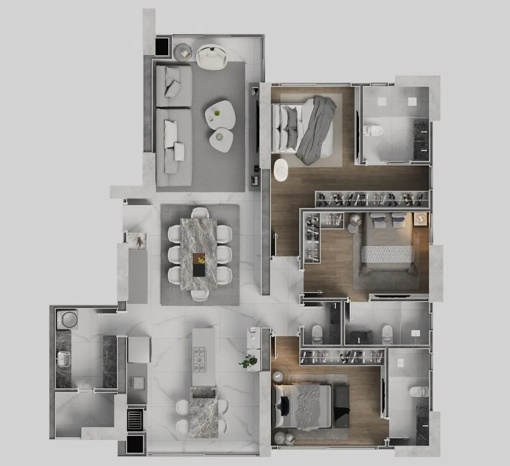 Apartamento, 3 quartos, 160 m² - Foto 2