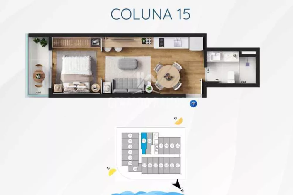 Apartamento, 30 m² - Foto 1