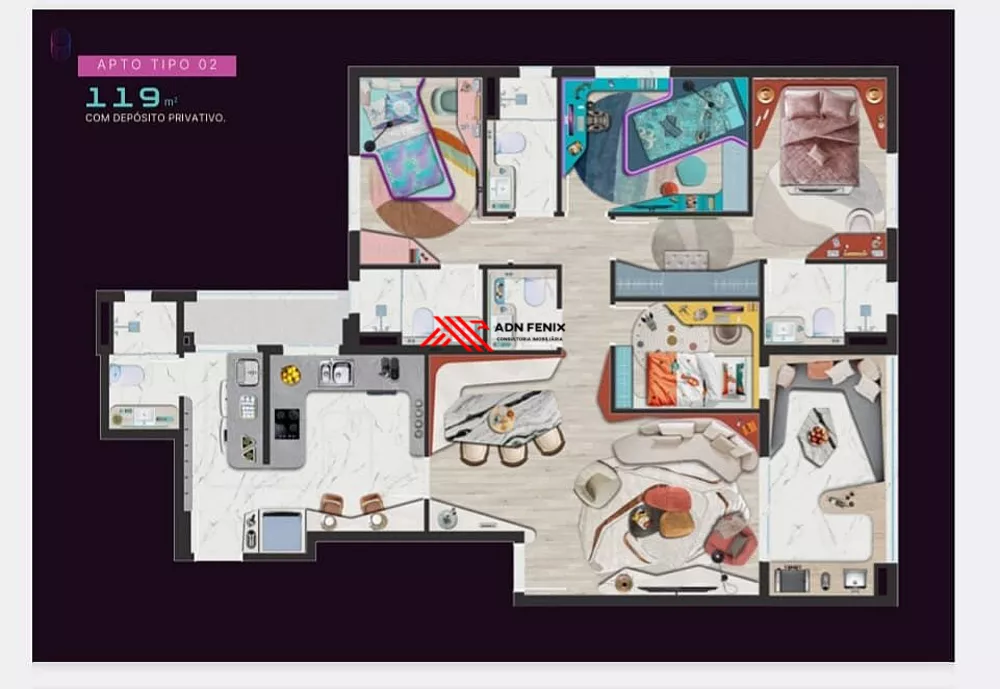Apartamento, 3 quartos, 119 m² - Foto 1