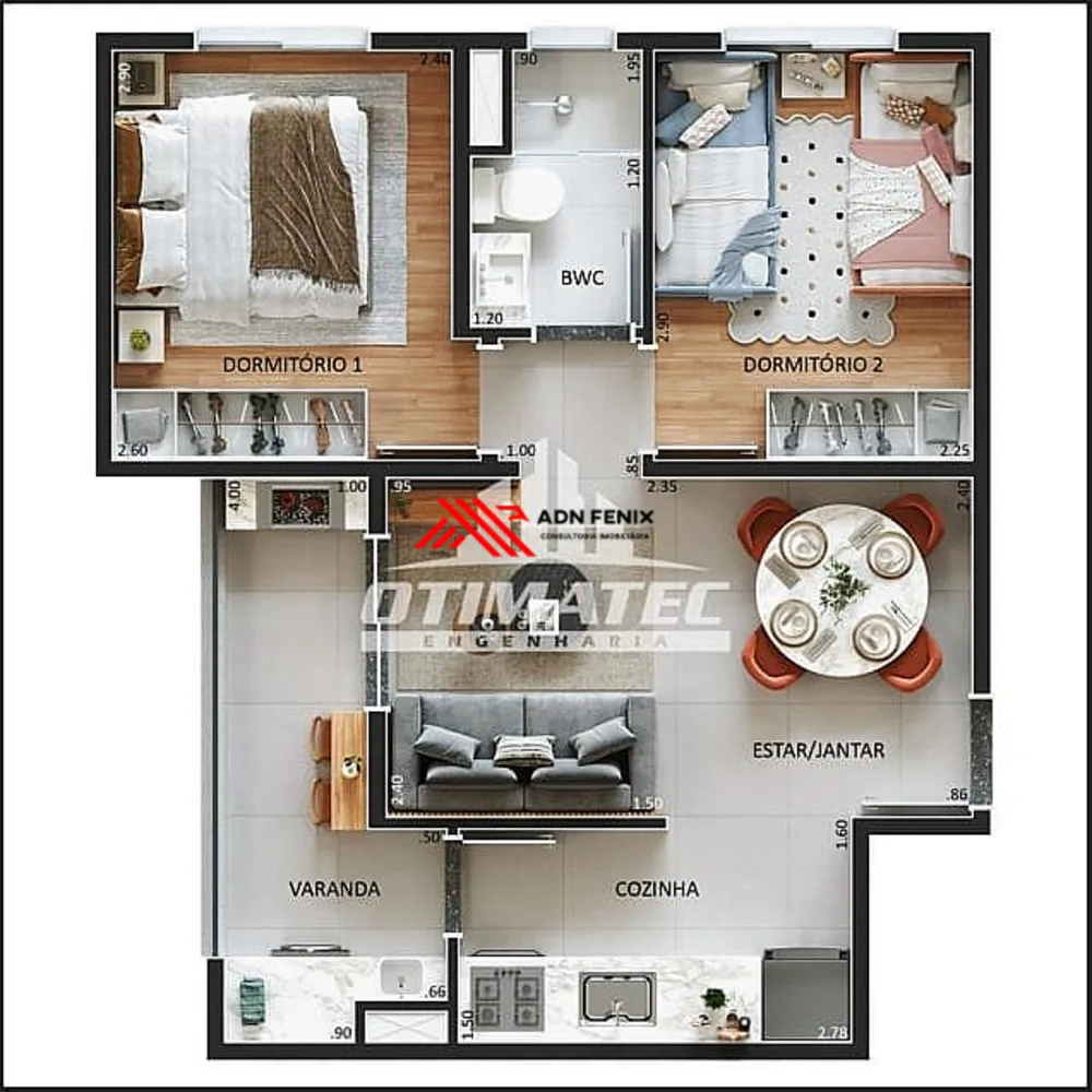 Apartamento, 2 quartos, 40 m² - Foto 16