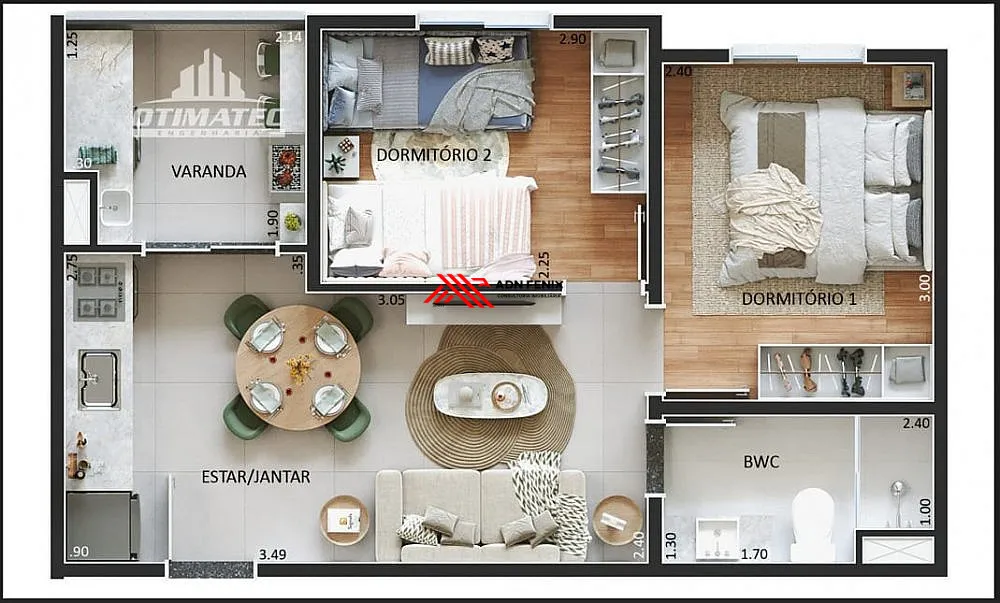 Apartamento, 2 quartos, 40 m² - Foto 15