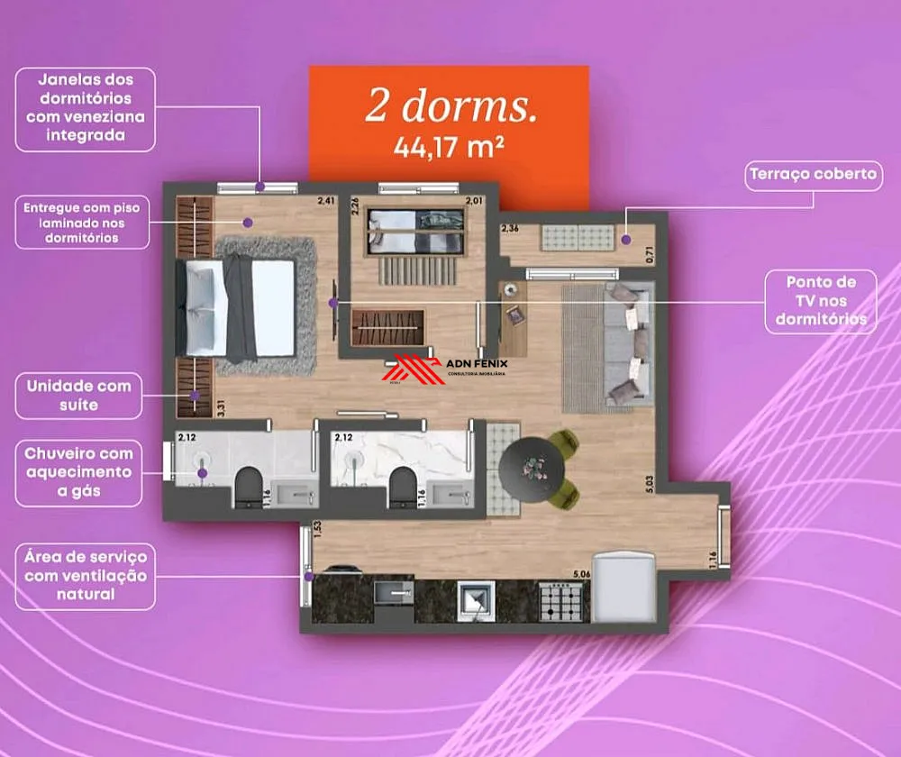 Apartamento, 2 quartos, 40 m² - Foto 13