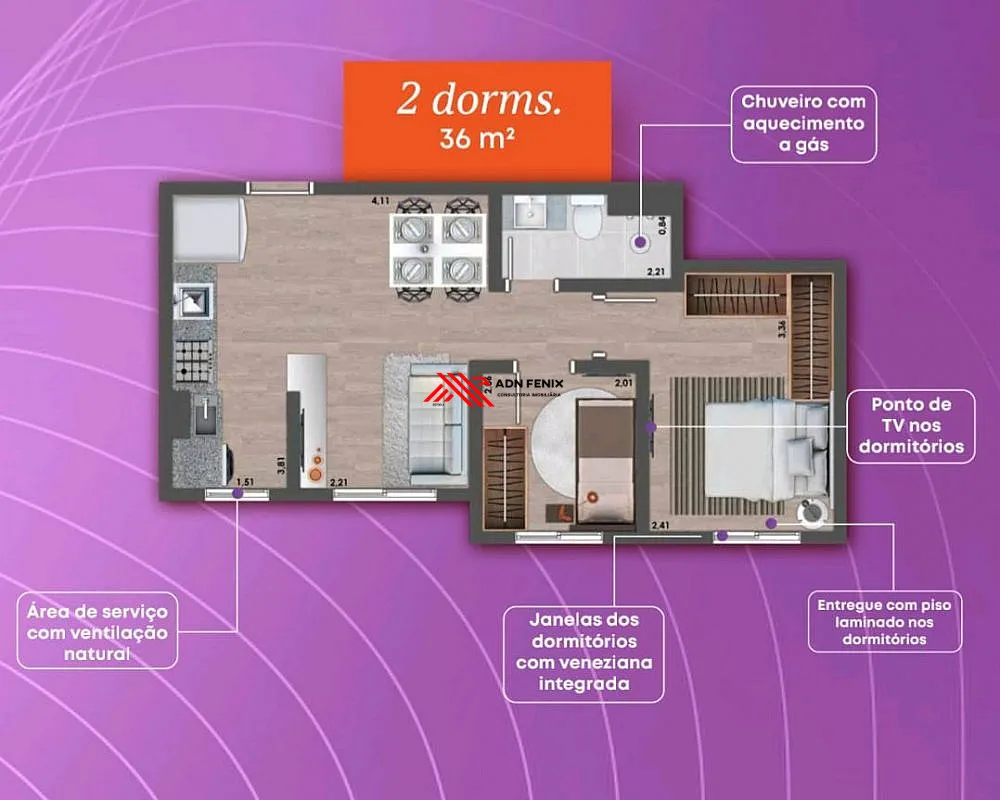Apartamento, 2 quartos, 40 m² - Foto 10