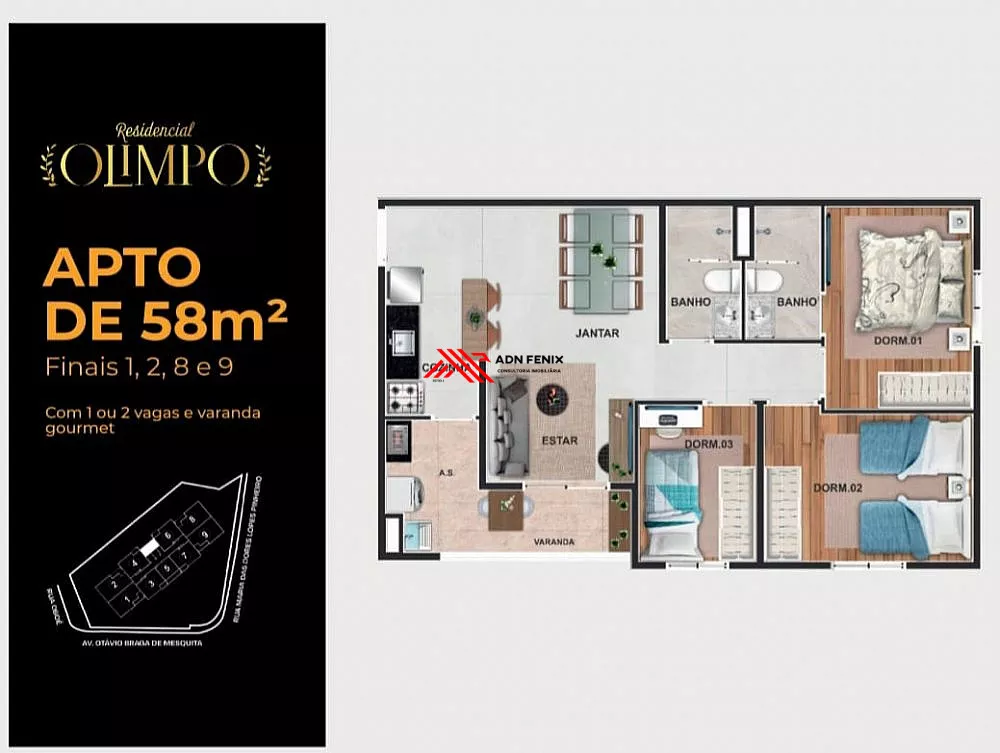 Apartamento, 3 quartos, 58 m² - Foto 17