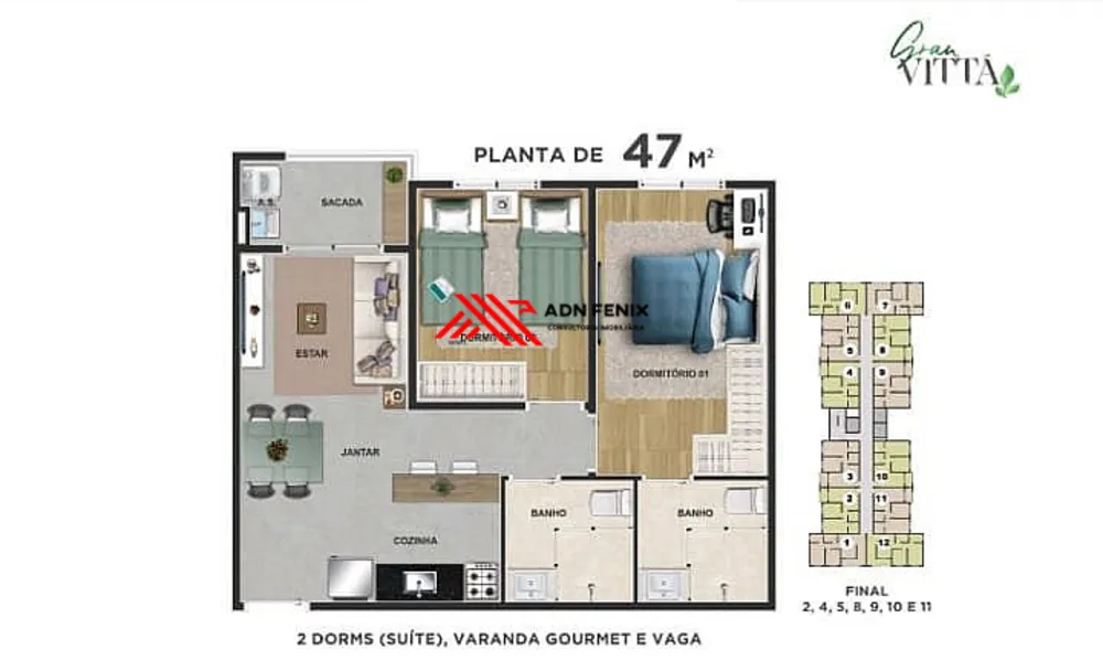 Apartamento, 2 quartos, 47 m² - Foto 7