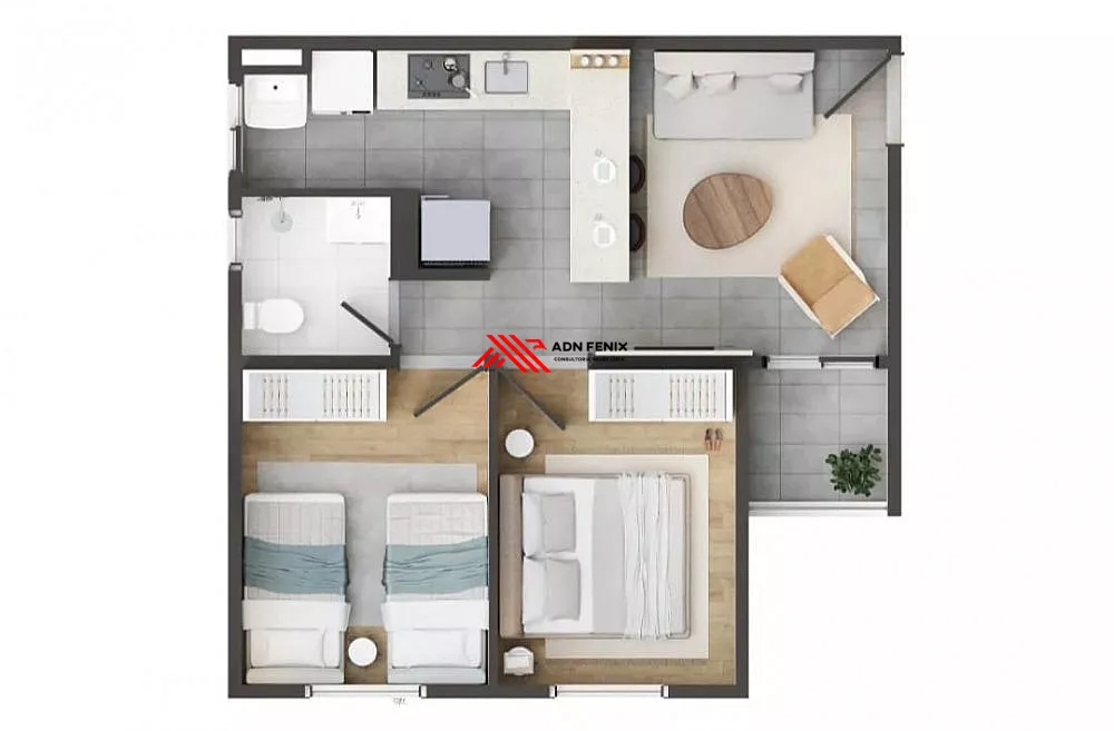 Apartamento, 2 quartos, 42 m² - Foto 1