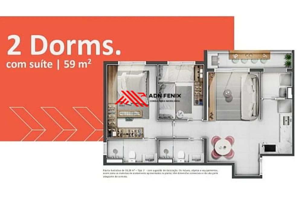 Apartamento, 2 quartos, 56 m² - Foto 11