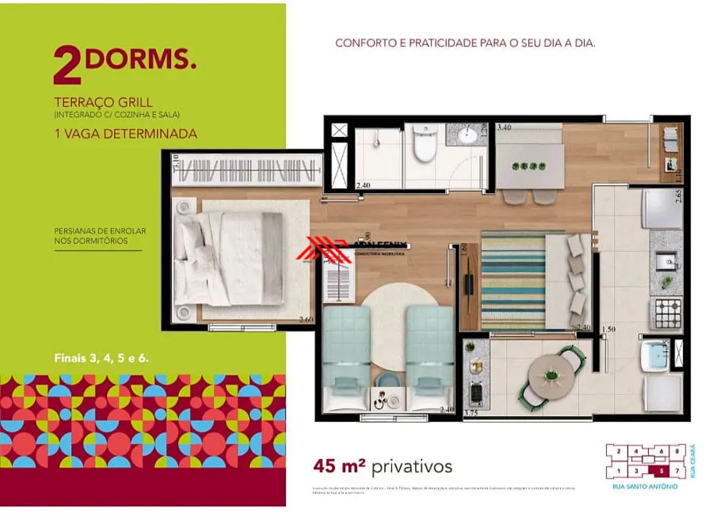 Apartamento, 2 quartos, 45 m² - Foto 11