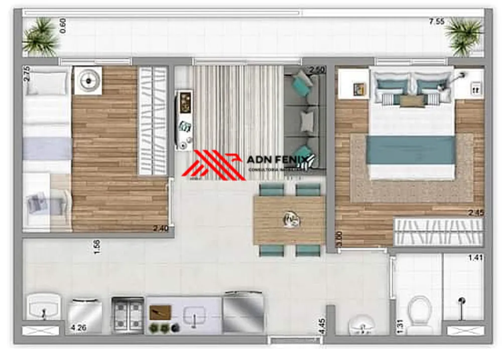 Apartamento, 2 quartos, 42 m² - Foto 2