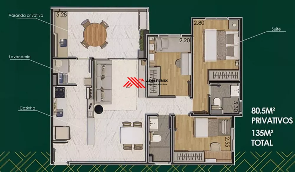 Apartamento, 3 quartos, 80 m² - Foto 2