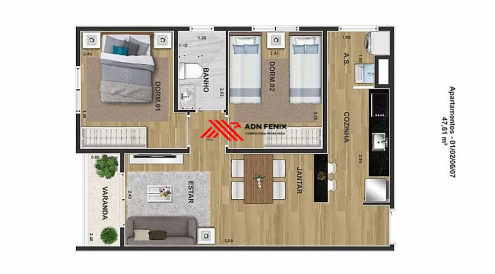 Apartamento, 2 quartos, 47 m² - Foto 11