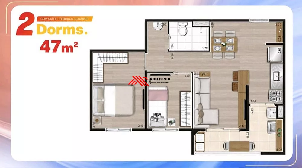 Apartamento, 2 quartos, 47 m² - Foto 9