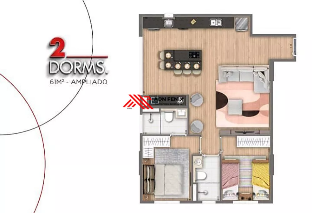 Apartamento, 2 quartos, 58 m² - Foto 2