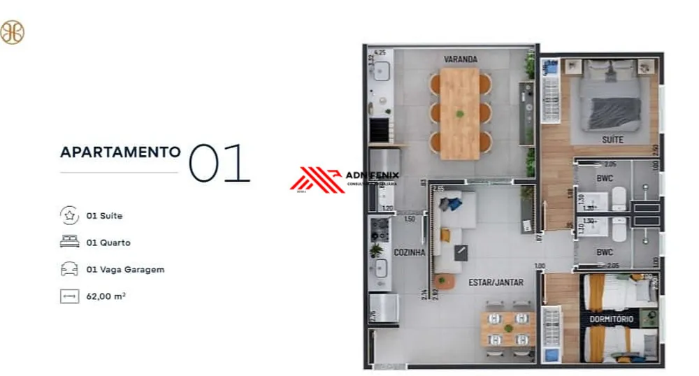 Apartamento, 2 quartos, 62 m² - Foto 7