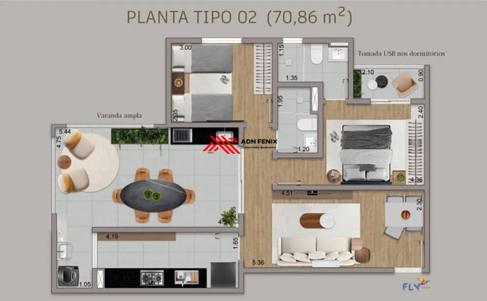 Apartamento, 2 quartos, 70 m² - Foto 7