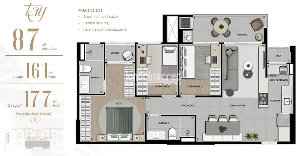 Apartamento, 3 quartos, 10 m² - Foto 2