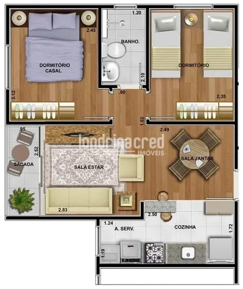 Apartamento, 2 quartos, 51 m² - Foto 11