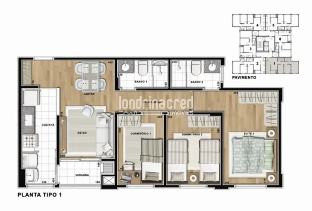 Apartamento, 3 quartos, 64 m² - Foto 6