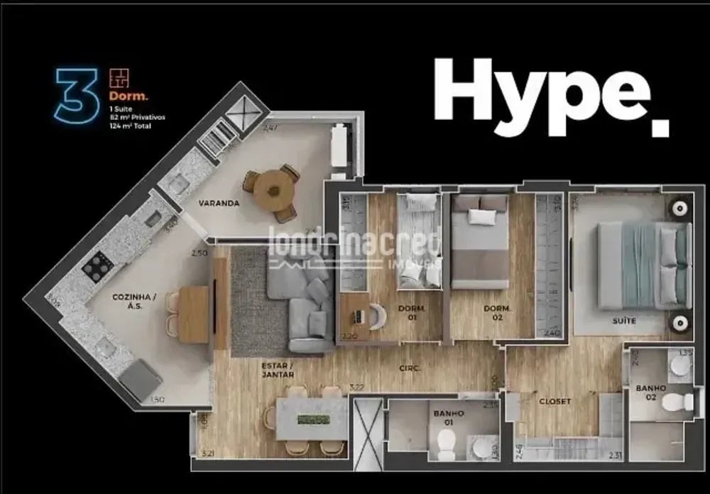 Apartamento, 3 quartos, 82 m² - Foto 7