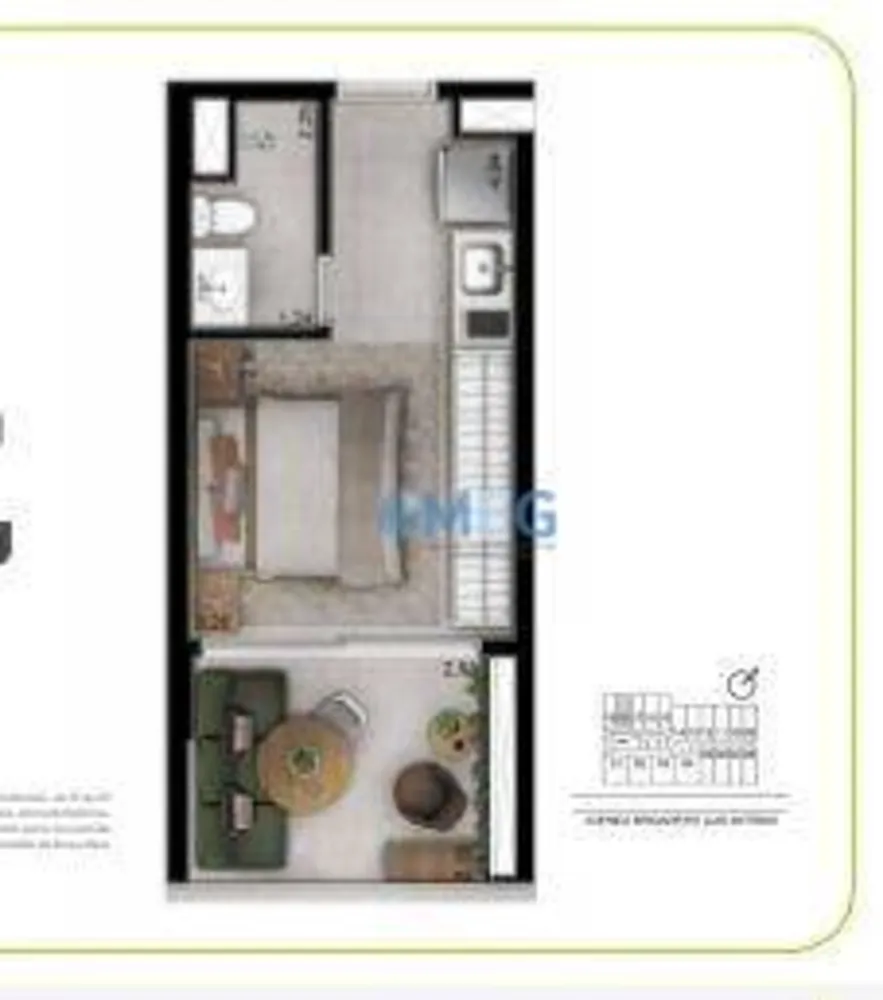 Kitnet-Studio, 29 m² - Foto 3