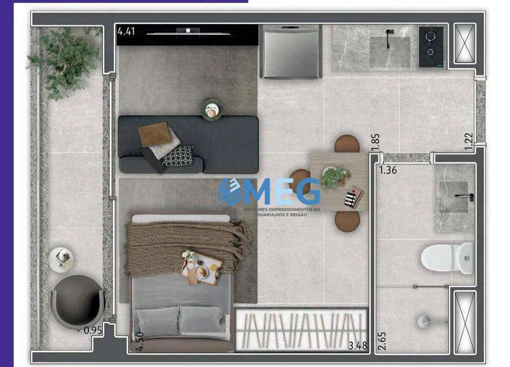 Kitnet-Studio, 27 m² - Foto 4