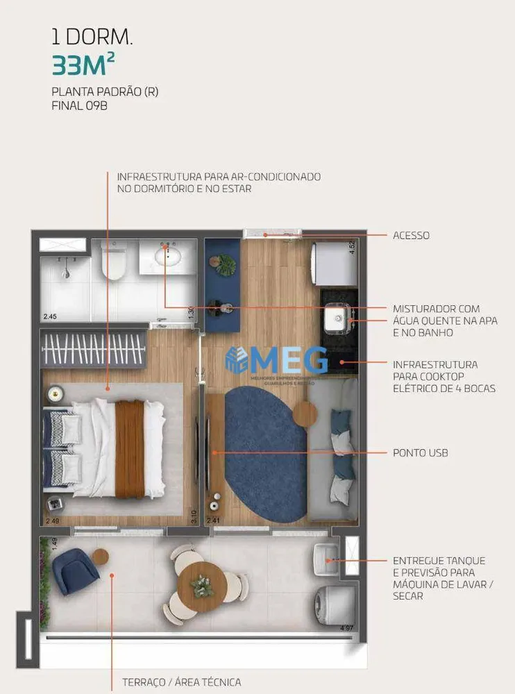 Apartamento, 1 quarto, 34 m² - Foto 6