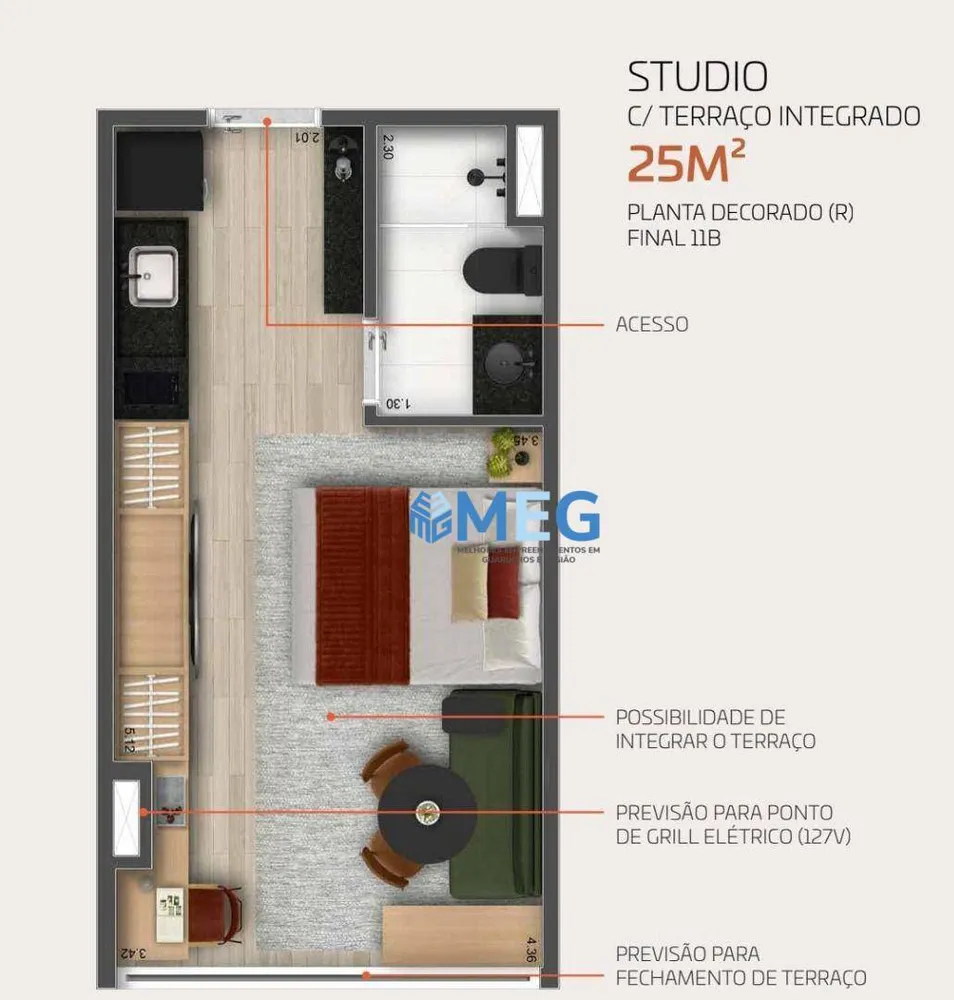 Apartamento, 1 quarto, 34 m² - Foto 4