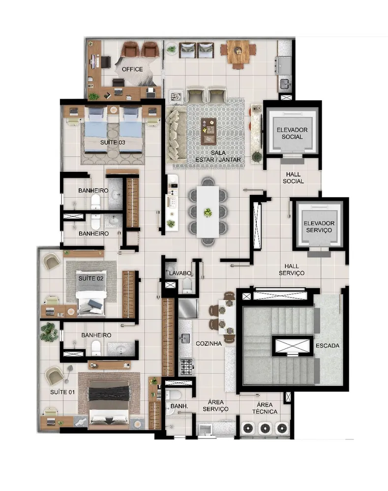 Apartamento, 3 quartos, 140 m² - Foto 15