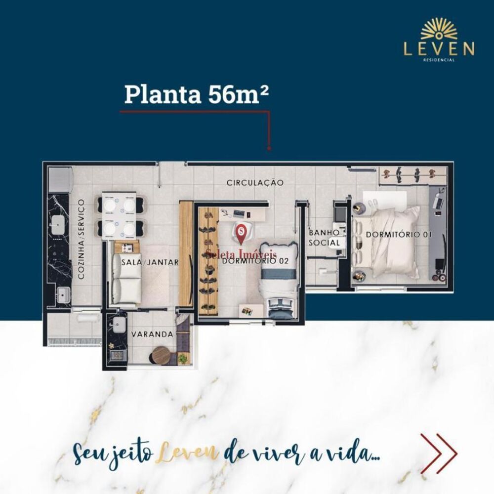 Apartamento, 3 quartos, 72 m² - Foto 1