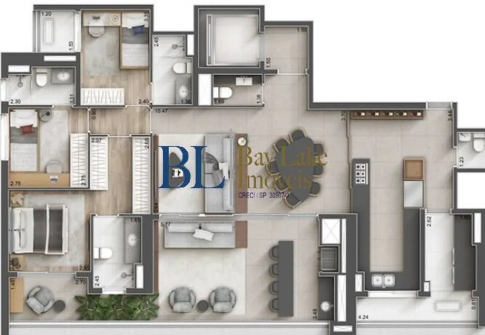 Apartamento, 3 quartos, 157 m² - Foto 3
