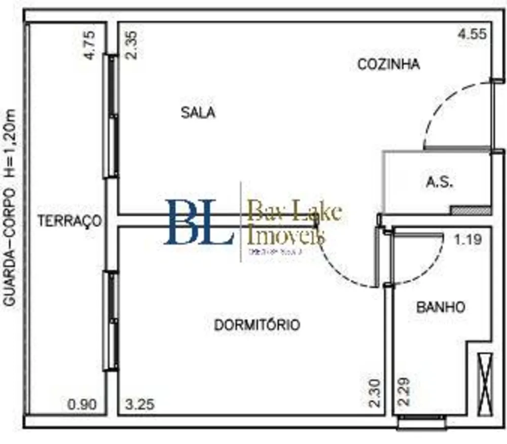 Apartamento, 1 quarto, 29 m² - Foto 1