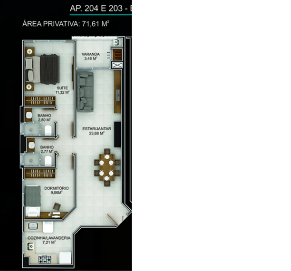 Apartamento, 2 quartos, 71 m² - Foto 7