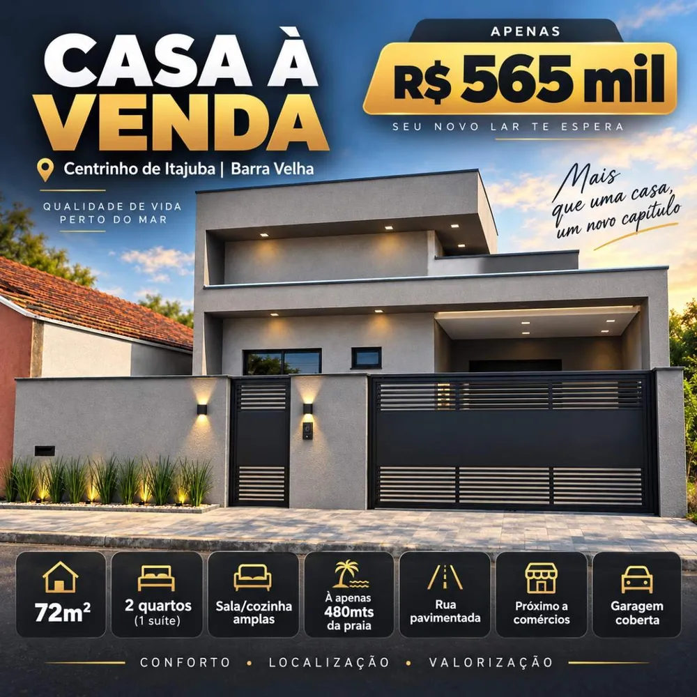 Casa, 2 quartos, 72 m² - Foto 1