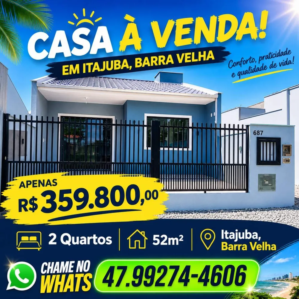 Casa, 2 quartos, 52 m² - Foto 1