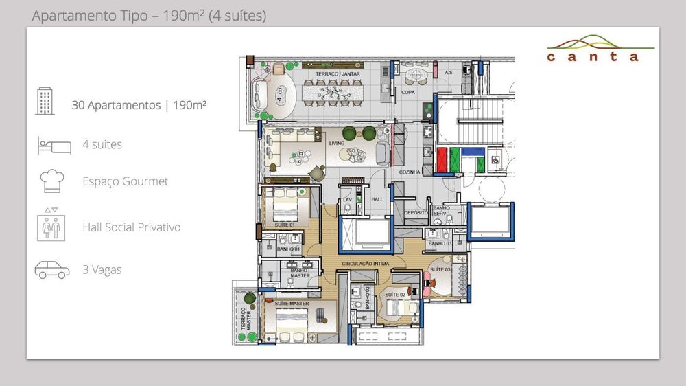 Apartamento, 3 quartos, 148 m² - Foto 1