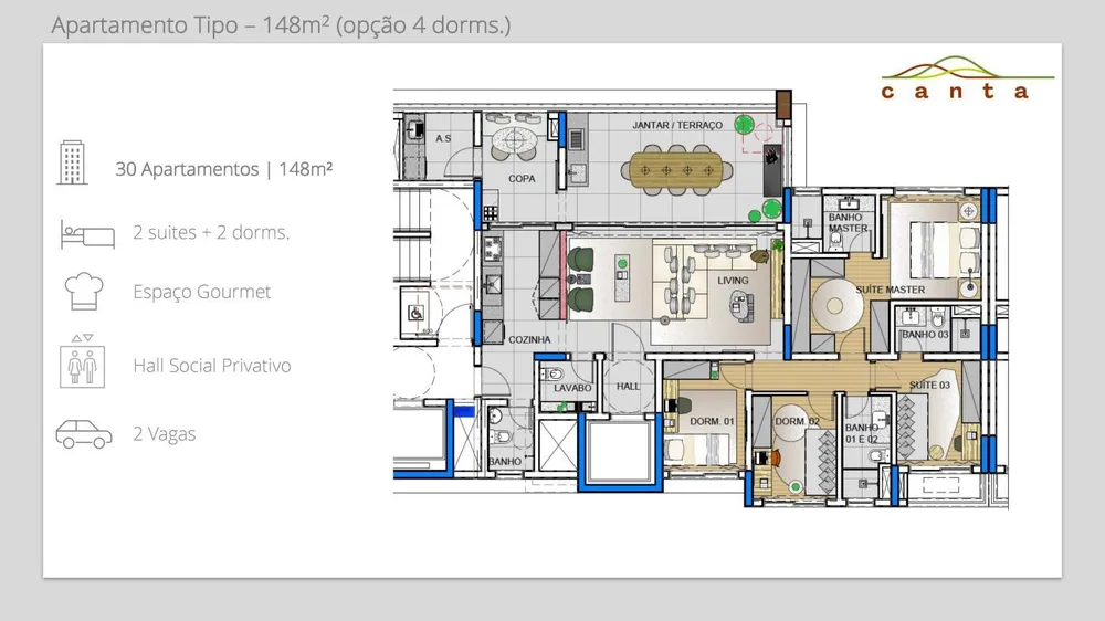 Apartamento, 3 quartos, 148 m² - Foto 7