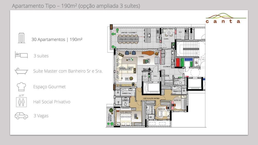 Apartamento, 3 quartos, 148 m² - Foto 2