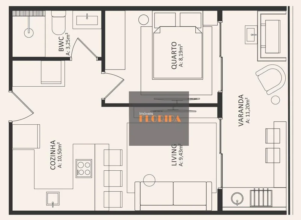 Apartamento, 1 quarto, 45 m² - Foto 5