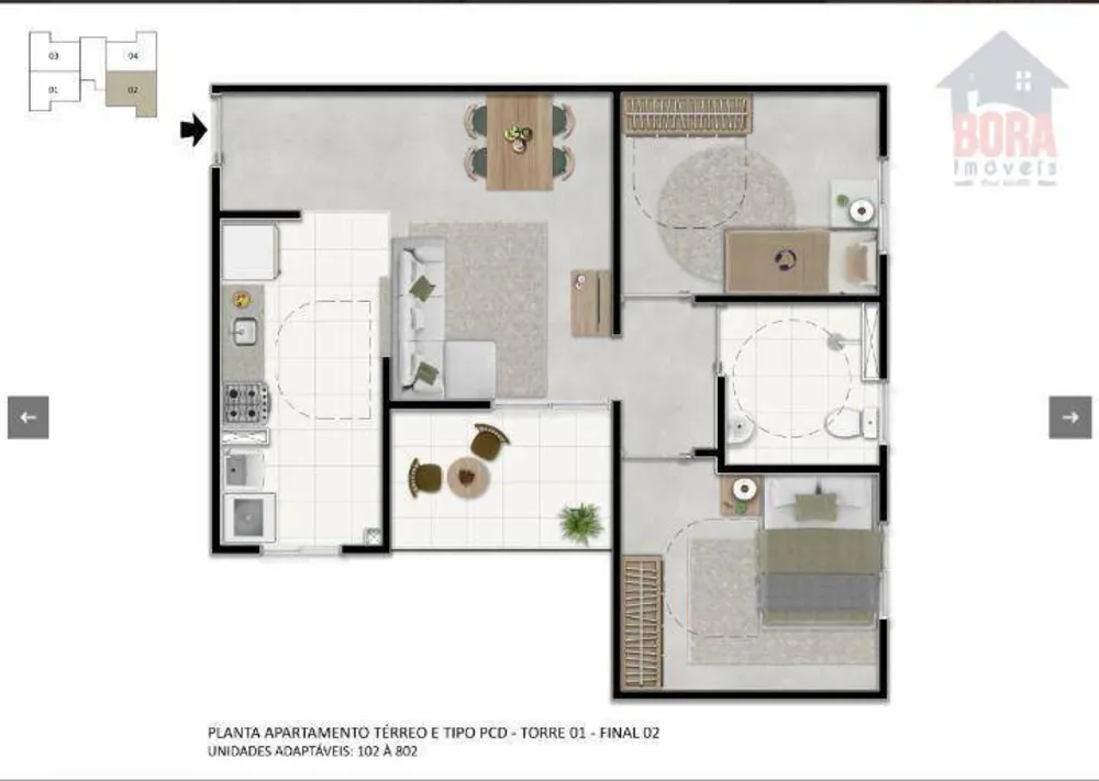 Apartamento, 2 quartos, 47 m² - Foto 7