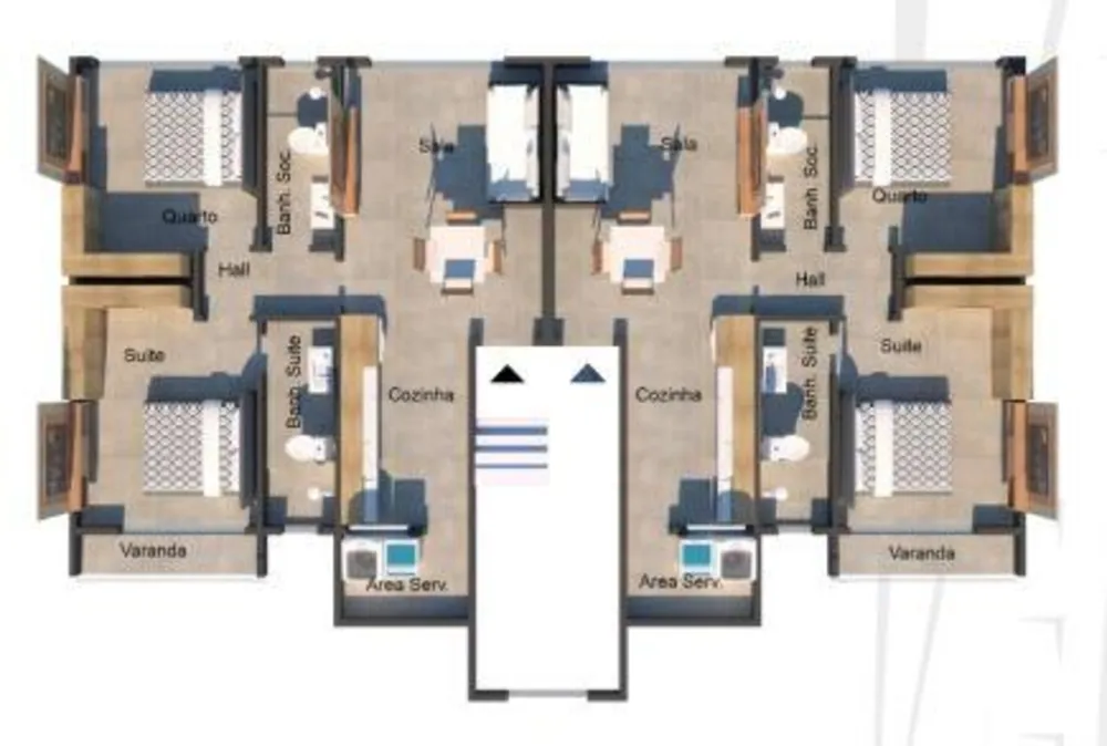 Apartamento, 2 quartos, 68 m² - Foto 3