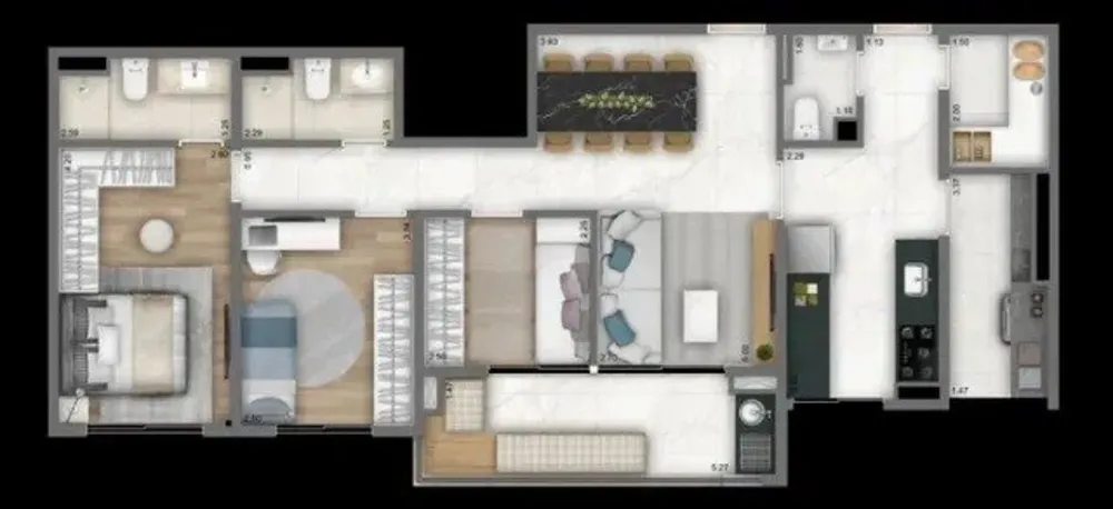 Apartamento, 3 quartos, 90 m² - Foto 3