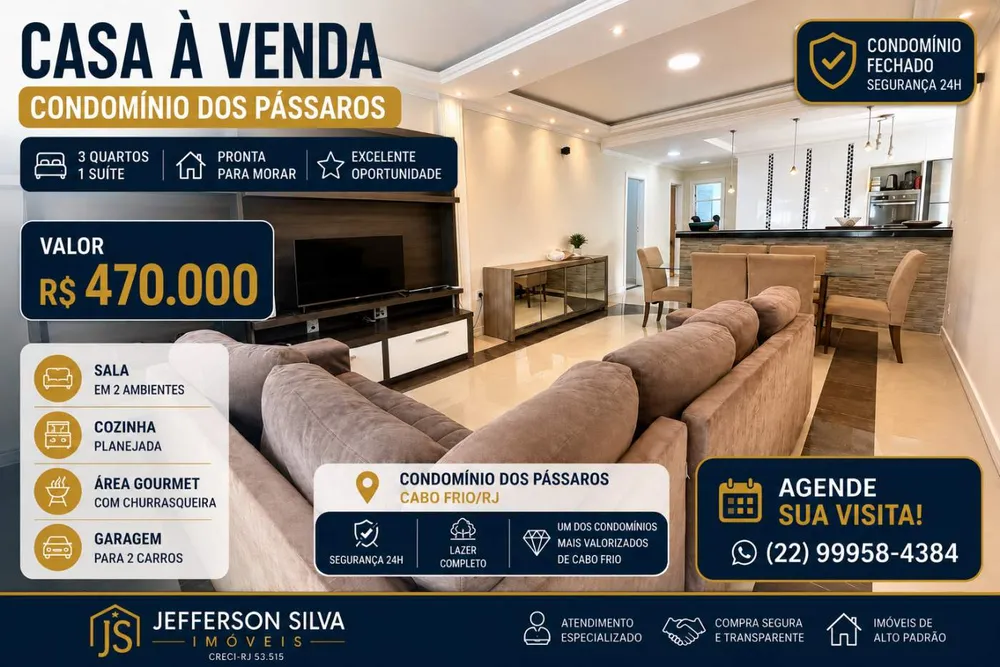 Casa de Condomínio, 3 quartos - Foto 1