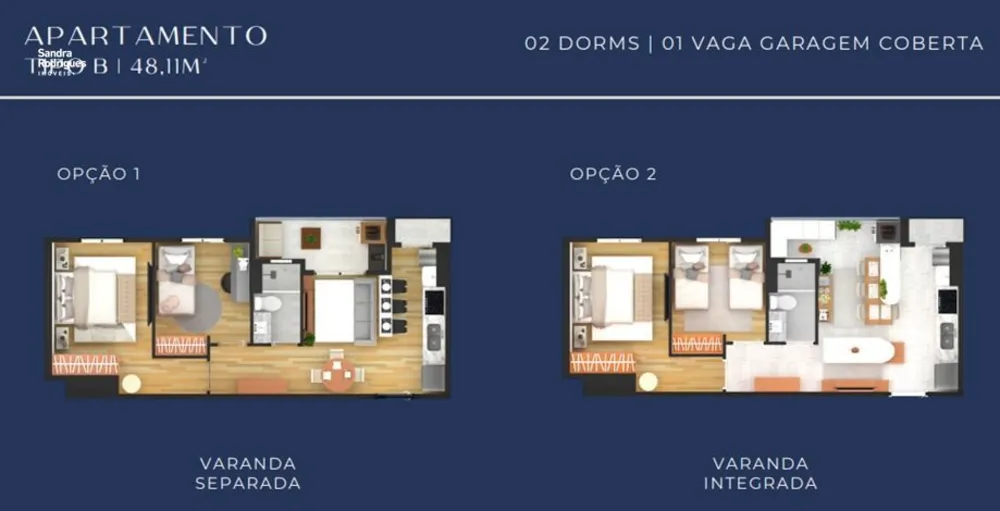 Apartamento, 2 quartos, 48 m² - Foto 2