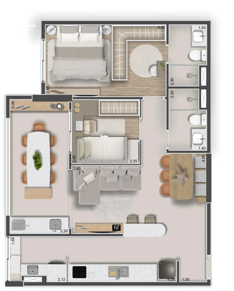 Apartamento, 2 quartos, 73 m² - Foto 16