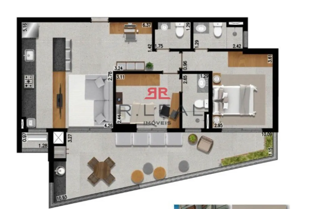 Apartamento, 2 quartos, 97 m² - Foto 1