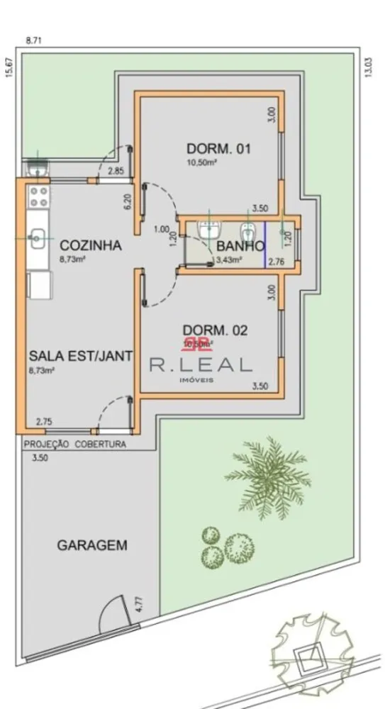 Casa, 2 quartos, 48 m² - Foto 1