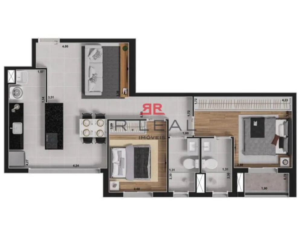 Apartamento, 2 quartos, 64 m² - Foto 4