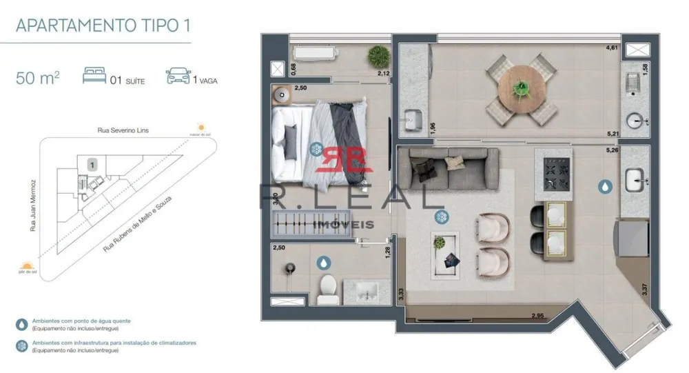 Apartamento, 1 quarto, 50 m² - Foto 2