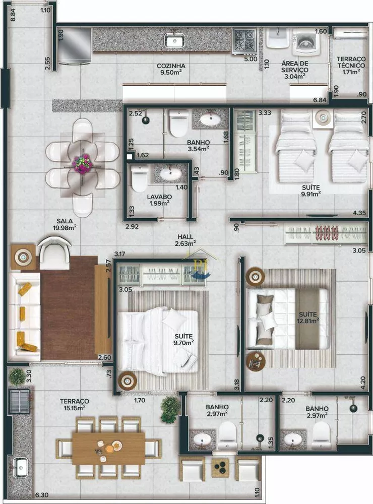 Apartamento, 3 quartos, 105 m² - Foto 5
