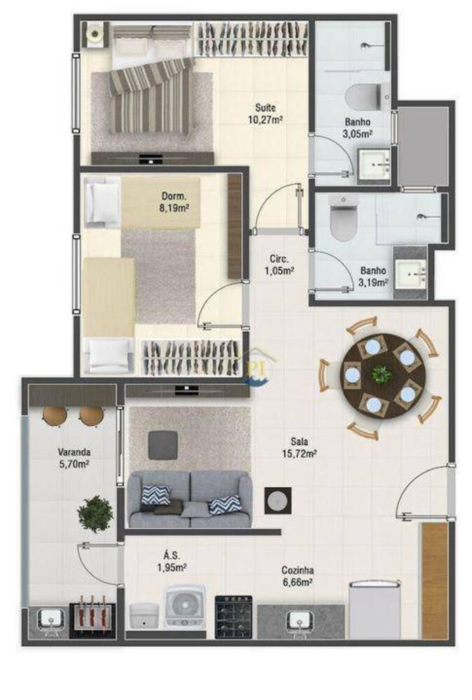 Apartamento, 2 quartos, 55 m² - Foto 4